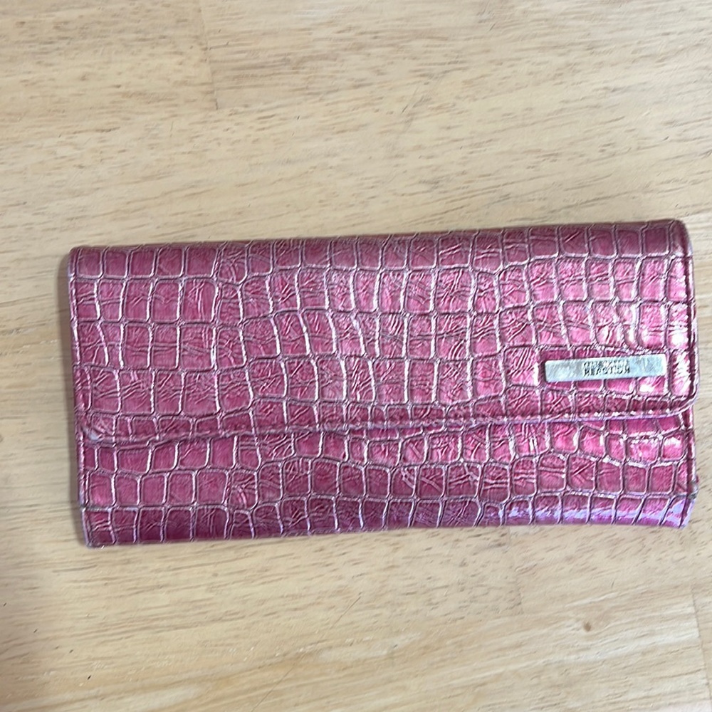 Kenneth Cole Pink Snake Skin Look Wallet